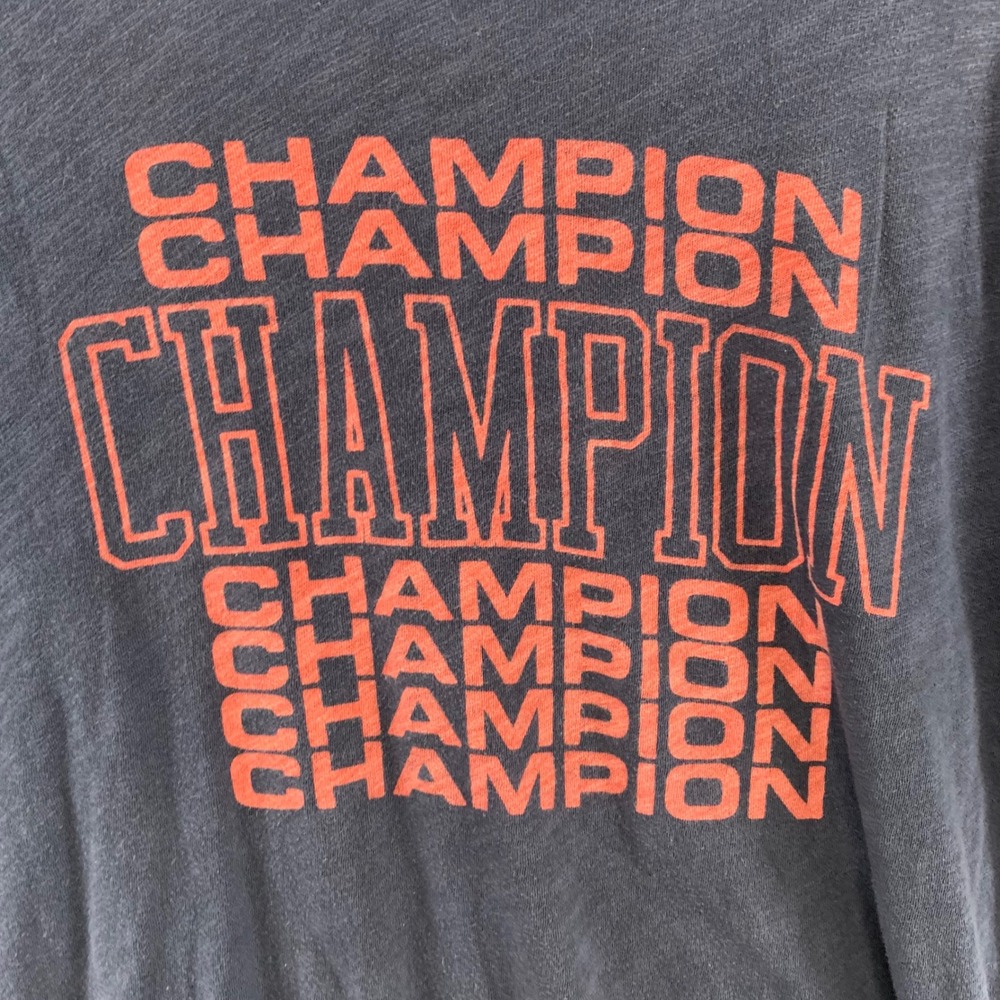 Todd Snyder x Champion T-Shirt Mens L Navy Blue Graphic Logo Slub Cotton Canada - Picture 2 of 10